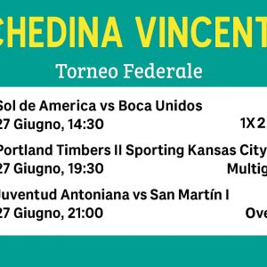 Schedina Vincente – Campeonato Torneo Federal 27/6/2025 (❌Persa)