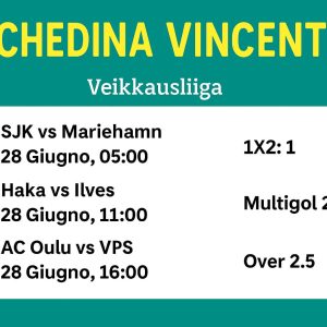 Schedina Vincente – Veikkausliiga 28 Giugno 2025 (❌Persa)