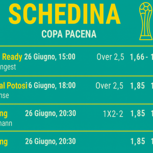 Schedina Vincente – Copa Pacena 26/06/2025 (❌ Persa)