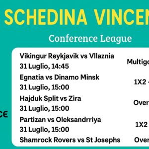 Schedina Vincente – Conference League 31 Luglio 2025 (❌ Persa)