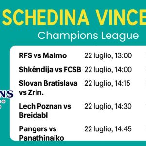 Schedina Vincente – Champions League 22 Luglio 2025 (❌ Persa)