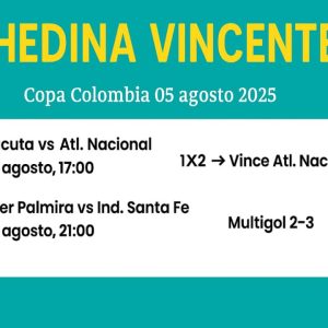 Schedina Vincente – Copa Colombia 05/08/2025 (❌Persa)