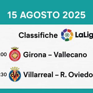 Schedina Vincente – LaLiga 15 agosto 2025