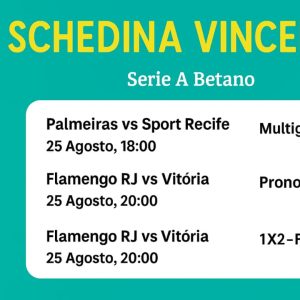 Schedina Vincente – Serie A Betano 25/08/2025