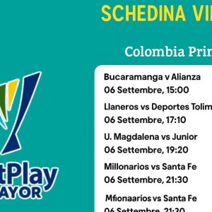 Schedina Vincente – Campeonato Colombia Primera A 06/09/2025