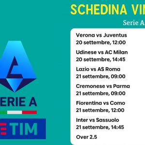 Schedina Vincente – Serie A 20/09 e 21/09