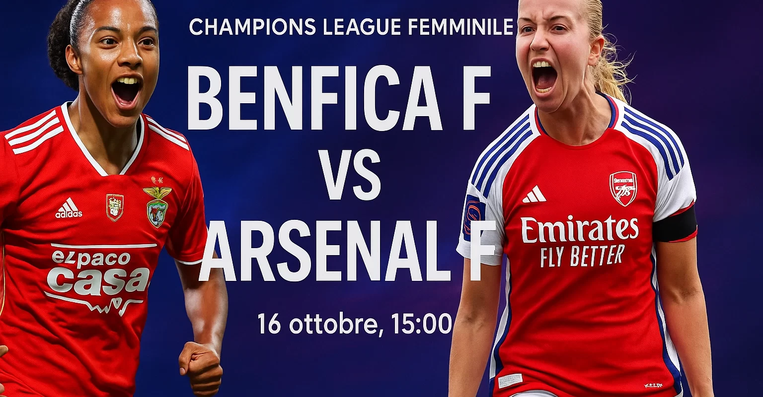 Pronostico Champions League Femminile Benfica F vs Arsenal F | Quote, Statistiche e Analisi Pre-Partita