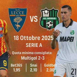 Pronostico Serie A Lecce vs Sassuolo | Quote, Statistiche e Analisi Pre-Partita